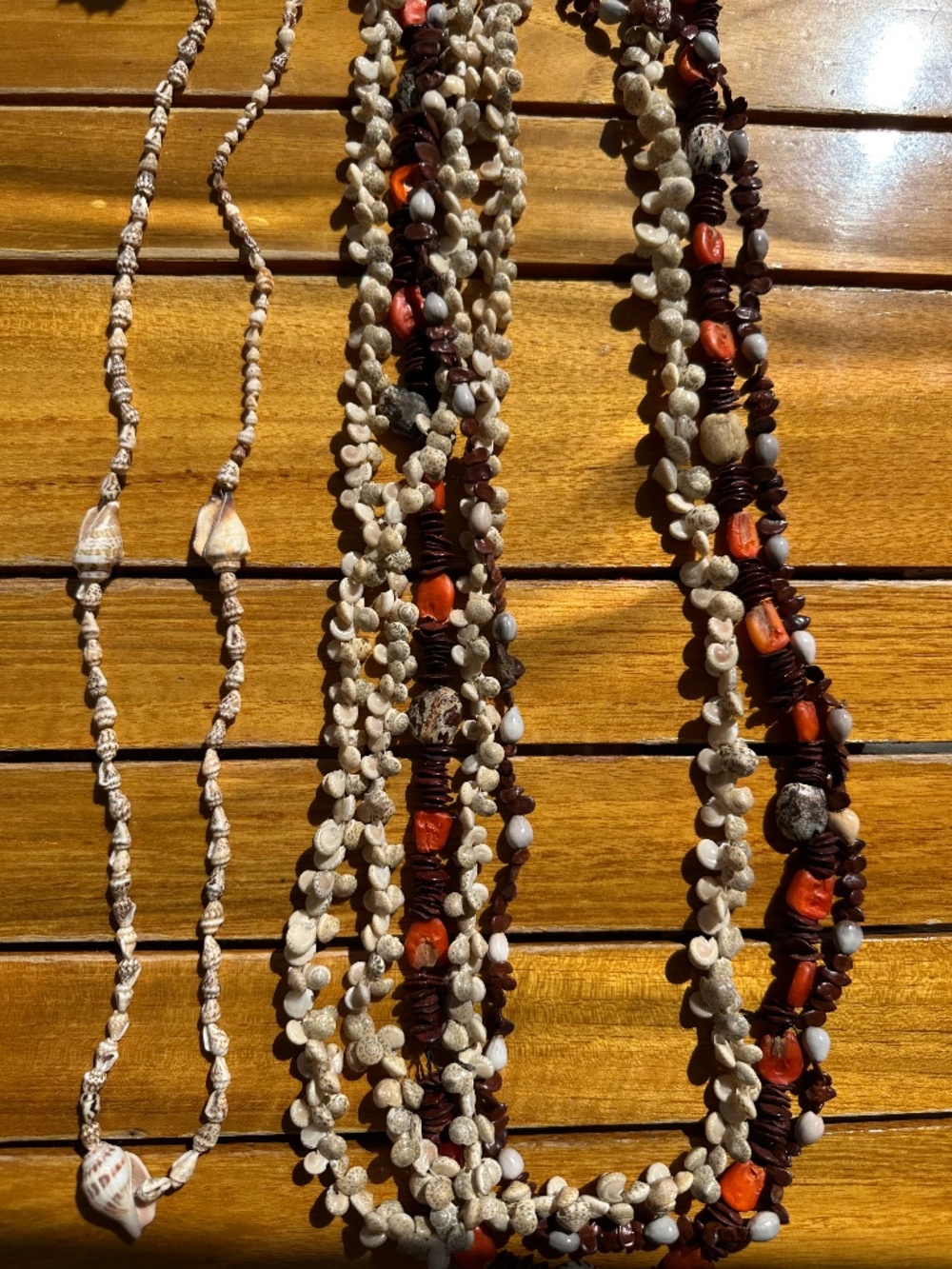 Natural Seashell Necklace Collection Coastal Boho Lei Jewelry